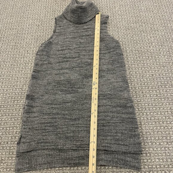 Cynthia Rowley Dress Womens Sz M Wool Blend Cowl Neck Gray Mini Tunic Sleeveless - Picture 6 of 7